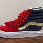 Vans Sk8-Hi Marvel Captain Marvel/ Wonder Woman Sneakers Men’s 6.5 Women’s 8 Photo 3