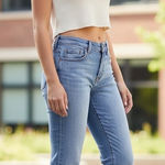 Levi's  505 Straight Leg Blue Jeans Womens Size 30 Inch Waist Denim Work Distress Photo 0