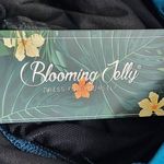 Blooming Jelly  Teal and Black One-Piece Swimsuit with Ruched Sides NWT Size XL Photo 6