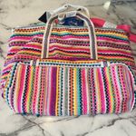 NEW America & Beyond Embellished Handcrafted Tote Bag Travel Beaded Boho Chic Photo 2