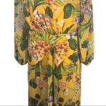 Miss Avenue Jungle Jumpsuit Off Shoulder Open Back Self Tie Belt size Small Photo 4