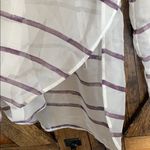 Theory 100% silk sheer striped button down blouse Photo 3