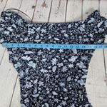 Lush Clothing Lush Blue Floral Short Sleeve Bodysuit in Blueberry Cream XL‎ NWOT Photo 7