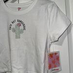 Electric PINK Cute But Dangerous Soft Cropped T Shirt XL NWT White Photo 2