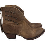 Shyanne  Boots Brown Leather Studded Country Western Cowboy Ankle Booties 8.5 Photo 0