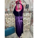 THML Dress purple velour satin empire waist knee length y2k Photo 3