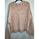 Peach Love California Peach Love Large Multicolor Fuzzy Oversized Sweater pink Purple Yellow Girl Photo 1