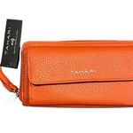 Tahari NWT RFID Front Pocket Organizer Wrislet Orange Photo 1