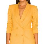 Anthropologie 4SI3NNA Double Breasted Blazer Marigold Size S Gold Photo 0