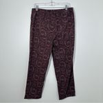ZARA  Women’s Purple Paisley Print Pull On Casual Pants Size L NWT Photo 3