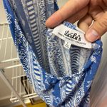 Lulus  Blue & White Patterned Romper Photo 3