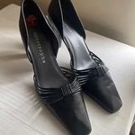 Apostrophe vintage leather upper pointed - toe pumps heels 7 U.S  black Photo 0