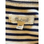 Madewell  Ivory And Blue‎ Striped Halter Neck Fit And Flare Mini Dress Size XS Photo 6