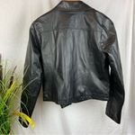 B Sweet Black Faux Vegan Leather Cropped Moto Zip Cropped Jacket L Size L Photo 1