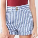 BDG Urban Outfitters Stripe Blue Denim Shorts Photo 0