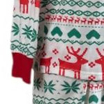 Christmas Pajama Set Jogger Pant Top Reindeer Green Red White Women Size Large Photo 10