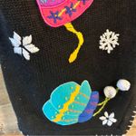 Victoria Jones Black Winter Sweater Vest‎ Size Large Photo 4