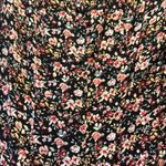 Abound  Floral Black and Pink Button Down Dress Photo 4