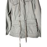 J. Crew Womens Field Jacket Hooded Army Green Zip Button Long Size Small Photo 2