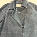 Margaret Godfrey Black Suede Leather Trench Coat Jacket Women Medium M Size undefined Photo 1