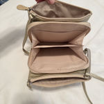 Gianni Bini  Gold Leather Crossbody Organizer Bag Purse Zip Around Photo 2