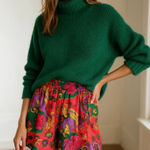 Vintage 90s 100% Silk Baroque Floral Scroll Shorts Rare Statement Piece Small Red Photo 0