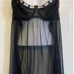 Cacique Lingerie Size 22/24 Sheer Mesh Camisole Nightie Gown Black Photo 0