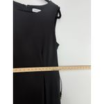 Calvin Klein Dress Women 14W Black White Stripe Belted Modest Office Versatile Photo 3