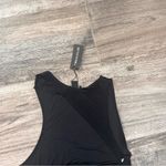 Pretty Little Thing  BLACK SLINKY ASYMMETRIC CUTOUT SLEEVELESS Bodysuit NWT #46 Photo 8