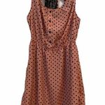 Mini Dress Pink Black Polka Dot Lace Detail Summer Flowy Party Vacation Cute Photo 0