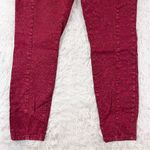 Anthropologie // PILCRO Red Flocked High-Rise Skinny Denim Legging 32 Photo 5
