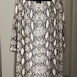 VICI Snake Print Open Front Lightweight Long-Line Cardigan | Size Small Photo 0