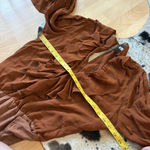 Reformation Brown Ruffle Penny Bodysuit Size Medium Photo 6