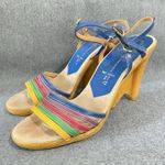 Famolare Vintage Wavy Sole Platform Shoes Wedges Sandals 70s Size 7.5 M FLAWED Brown Photo 6