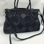 Coach A rare large Navy And Black Large Patchwork  vintage Handbag Photo 2