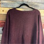 Vera Wang Simply Vera Vera Wang Burgundy Assymetrical Hem Sweater Size Medium Photo 2
