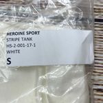 Heroine Sport Stripe Tank Top Racerback Athletic Athleisure White Small New Photo 8
