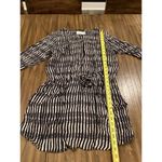 ALC Frank ALC Simona Silk Mini Dress Long Sleeve Front Tie Stripes Black White Small Photo 6