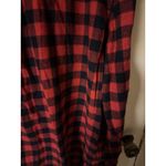 The American Dream Red And Navy Plaid Button Up Slim Fit Women's Shirt Size XL Photo 12