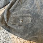 SONOMA Life+Style Suede Cropped Jacket Women XL Gray Button Front Collar Pocket Photo 2