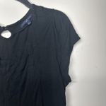 Gap Women’s Dress Large Black Short Sleeve Pleated Midi Dress with Pockets Photo 6