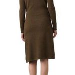 prAna Brown Bryce Bluff Long Sleeve Sweater Knit Wool Blend Dress Size Medium Photo 1