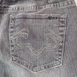 A pea in the pod M Flare Faded Look Stitched Pocket Maternity Jeans Gray Black Photo 9