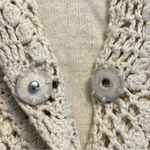 525 America Womens Cream Crochet Blazer Size S Boho Coastal Grandma Festival Photo 5