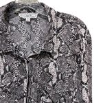 Hippie Rose  Button Down Snake Print Top Button Down Gray Women’s Size XL Photo 3