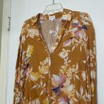 Revolve Song of Style Blouse Mari floral button down yellow blouse size small Photo 4