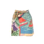 Ralph Lauren Country Silk Skirt Vintage 90s Tropical Print Resort Wear Rare Med Photo 3