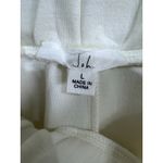 Joh Women's White Wide Leg Pants Pearl Button Trim Pockets Elastic Waist Size L Size L Photo 7