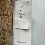 Gold and Nude Beige Lace Sequined Mermaid Style Maxi Evening Gown Maria Bonita Tan Size L Photo 11