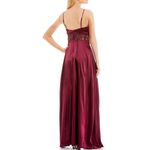 Satin Maxi Illusion Beaded Lace Waist
Dress in Merlot by City Vibe Dillard's NWT Red Size undefined Photo 1